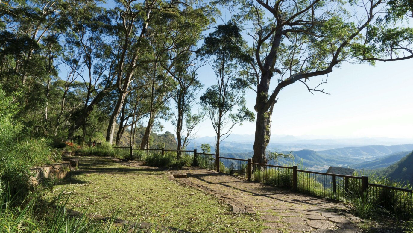 Views down valley from lookout.