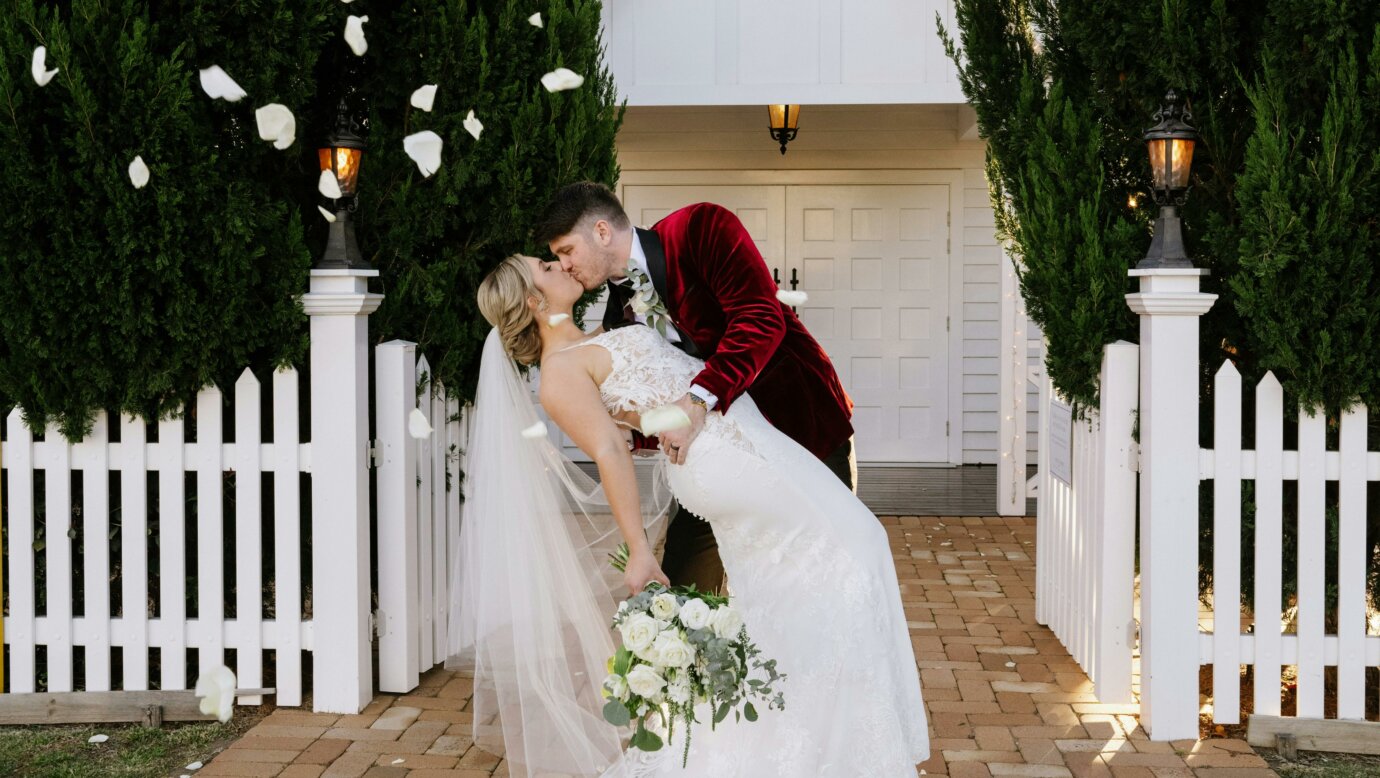 couple at front of chapel