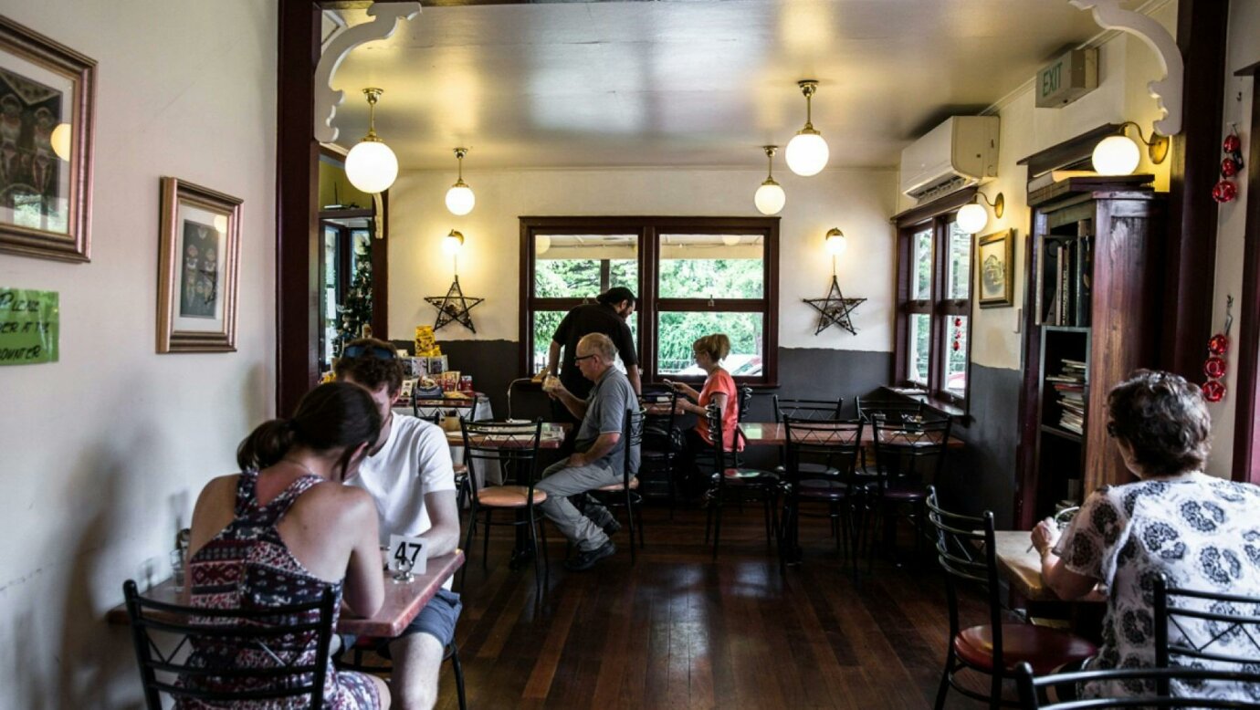 Cafe in historic building on Main St