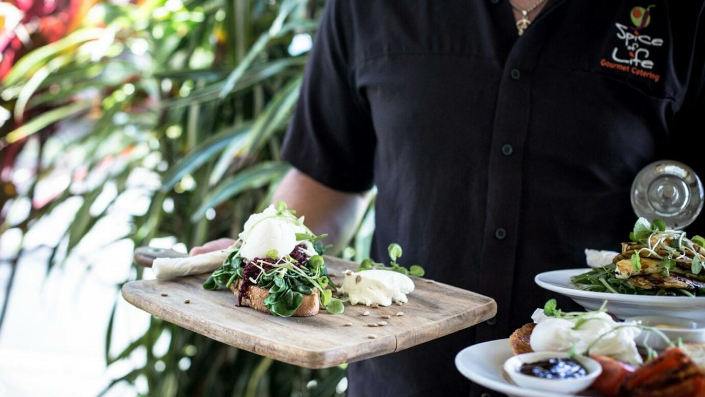 Serving Breakfast on the veranda